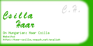 csilla haar business card